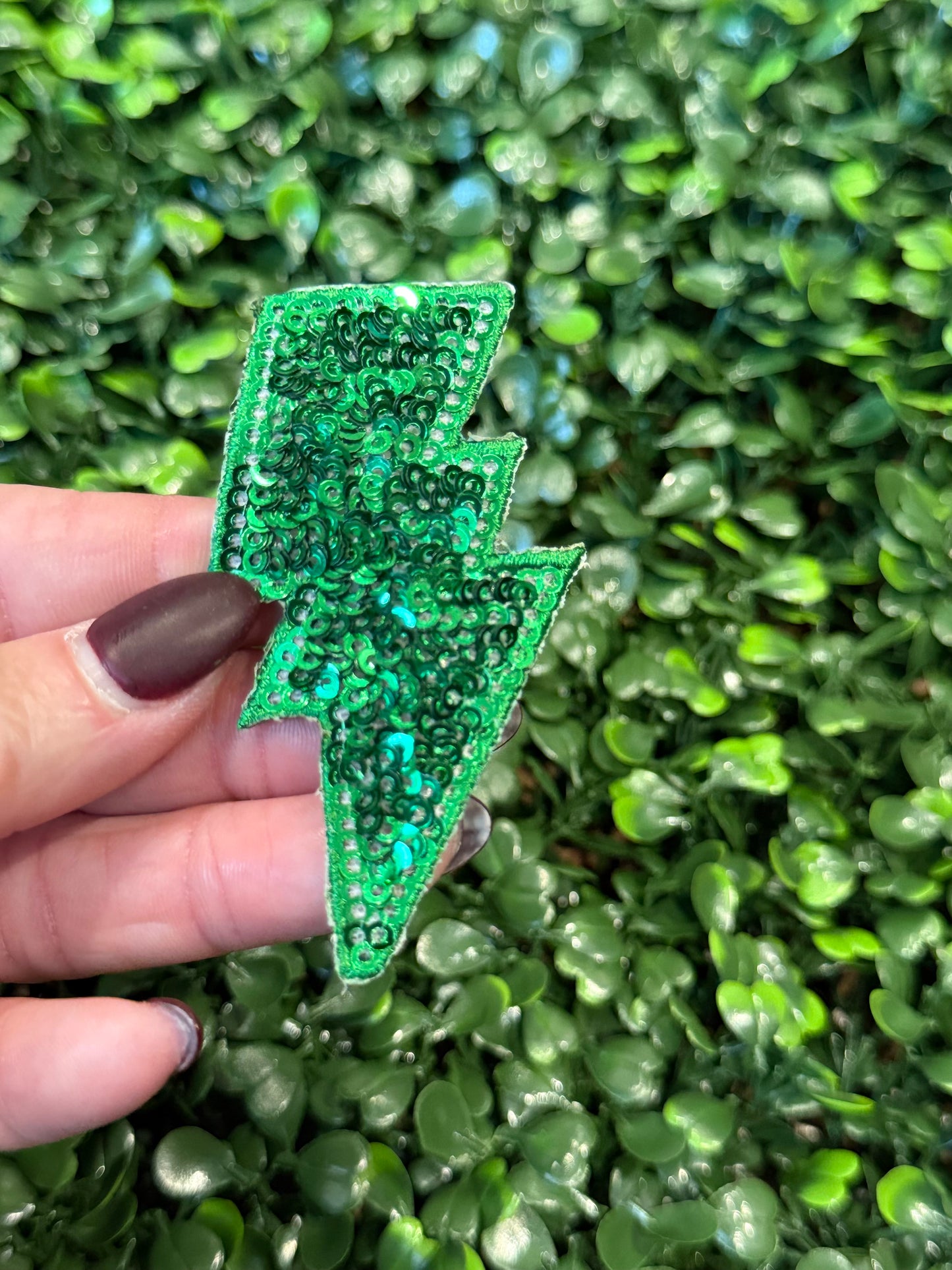 2” Sequin Lightening Bolt Patch