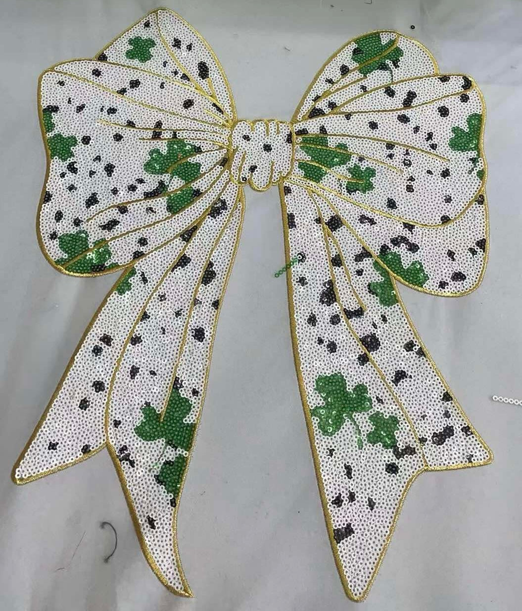 12” Sequin St Patrick’s Bow