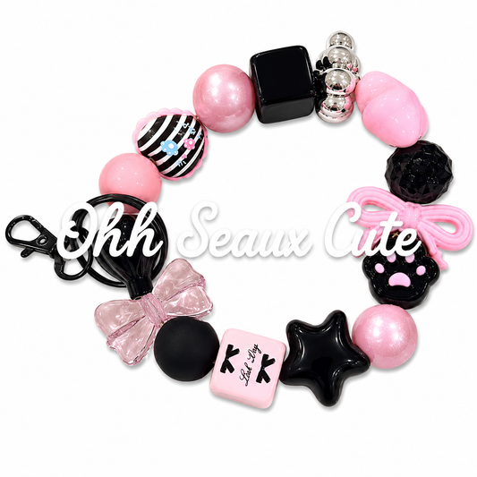 Custom Bead Keychain Cat Paw