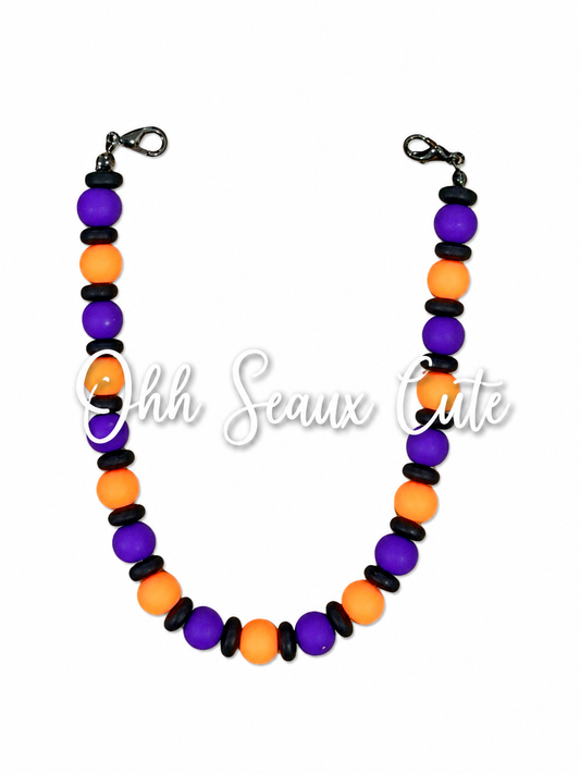 9”  8mm Clay Bead Halloween Hat Chain