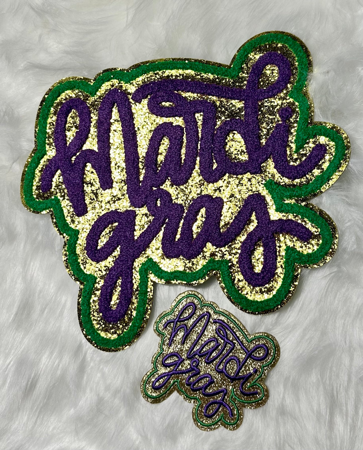 10” Chenille Mardi Gras Patch