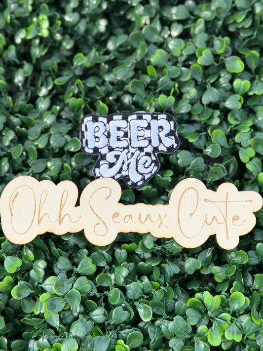 2.5” Checkered BEER ME