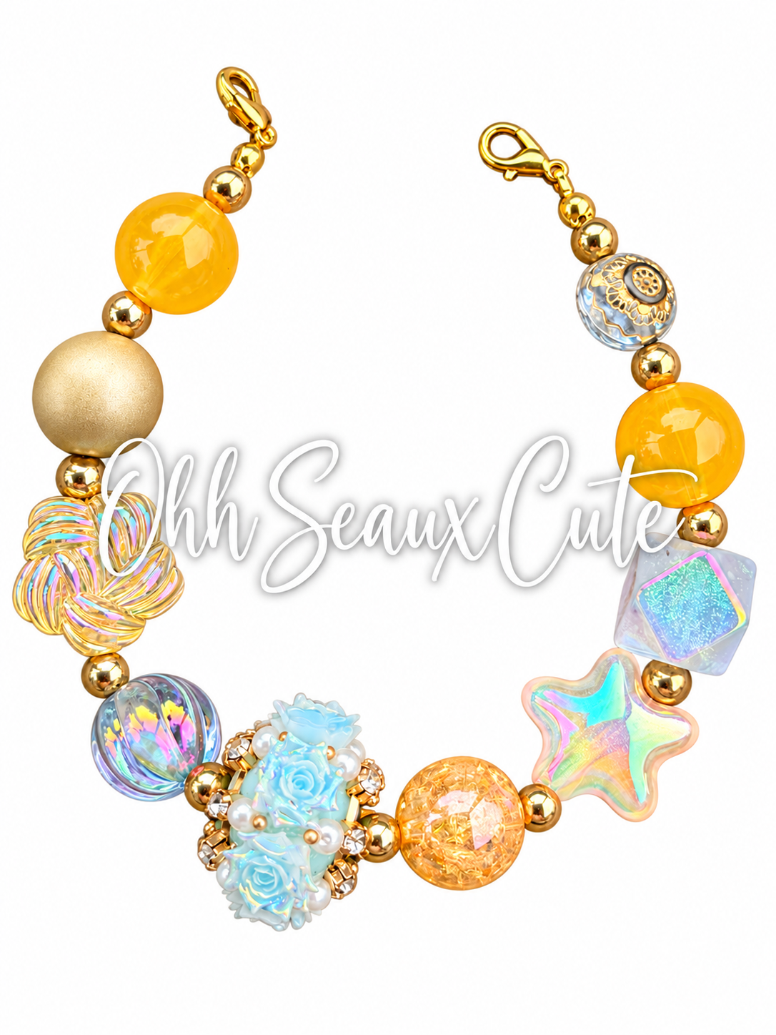 9” Blue Beauty 2 Hat Chain