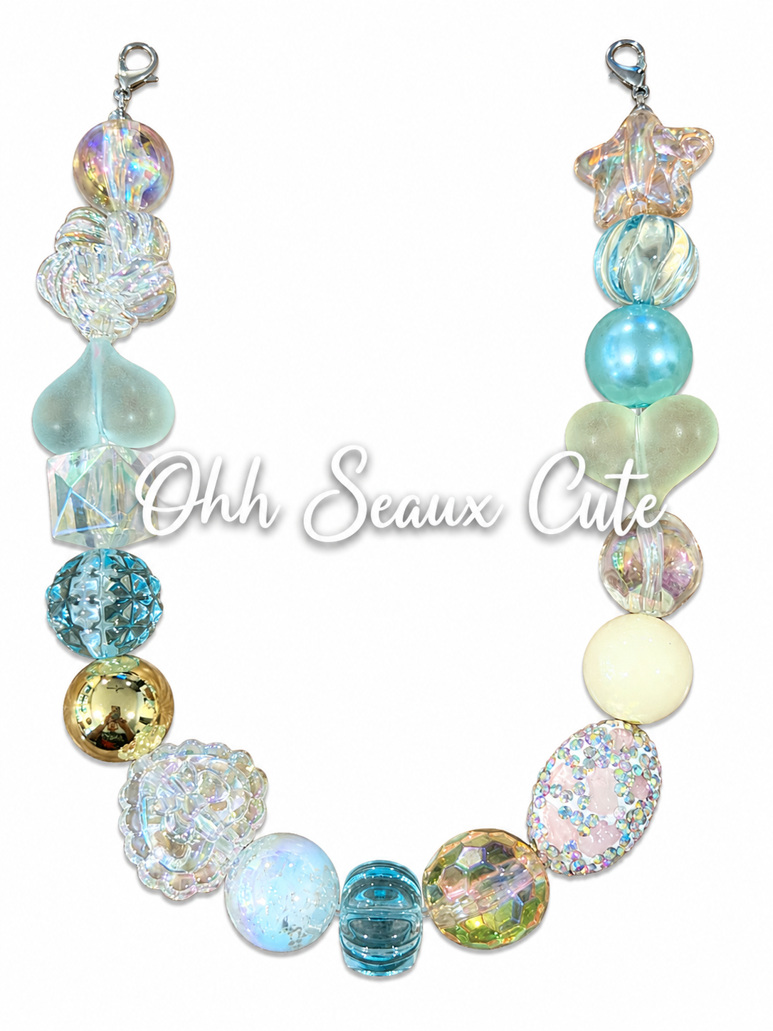 9”  Minty Bling Hat Chain