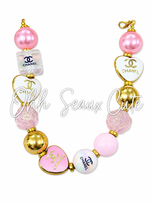 9” CC Pink 2 Hat Chain