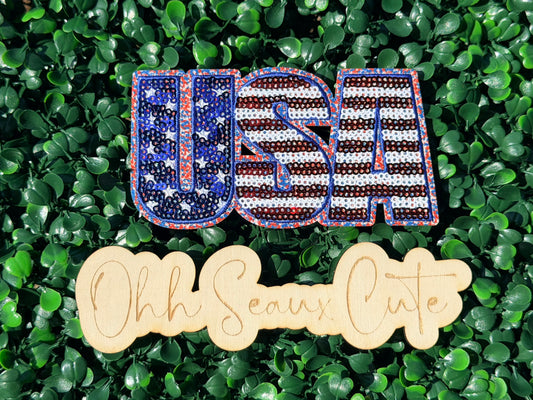 5” Sequin Flag USA