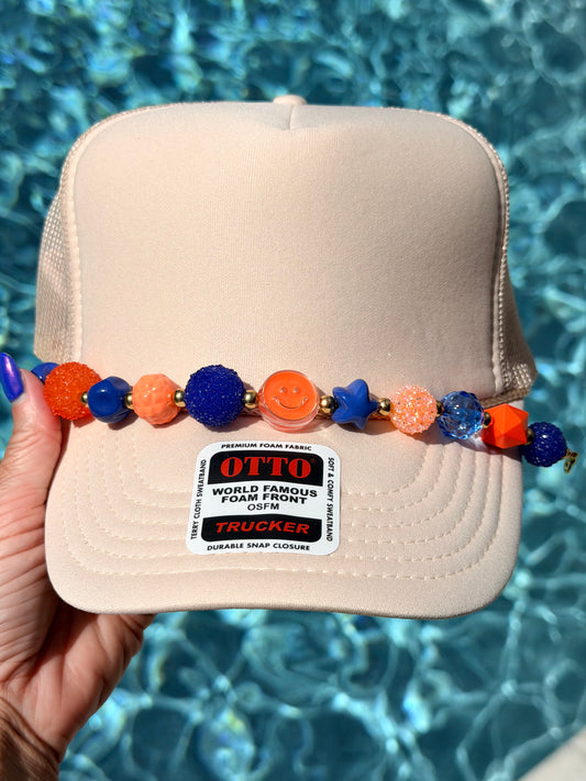 9” Blue/Orange Hat Chain