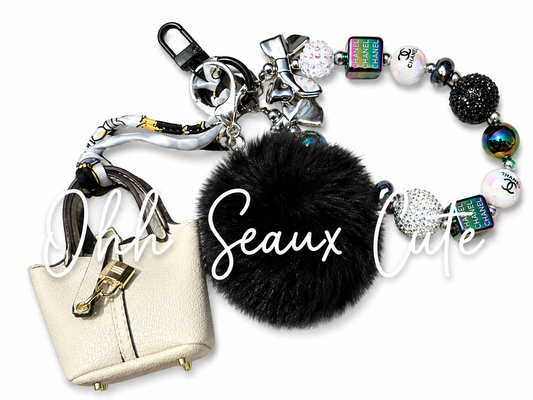 CC Baddie 3 Bag Charm/Air Pod Purse Keychain