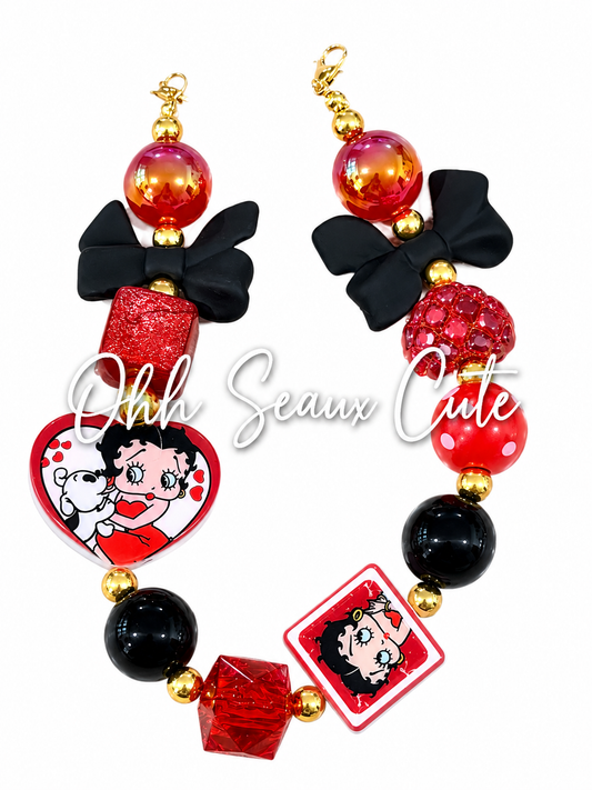9” Betty Boop 2 Hat Chain