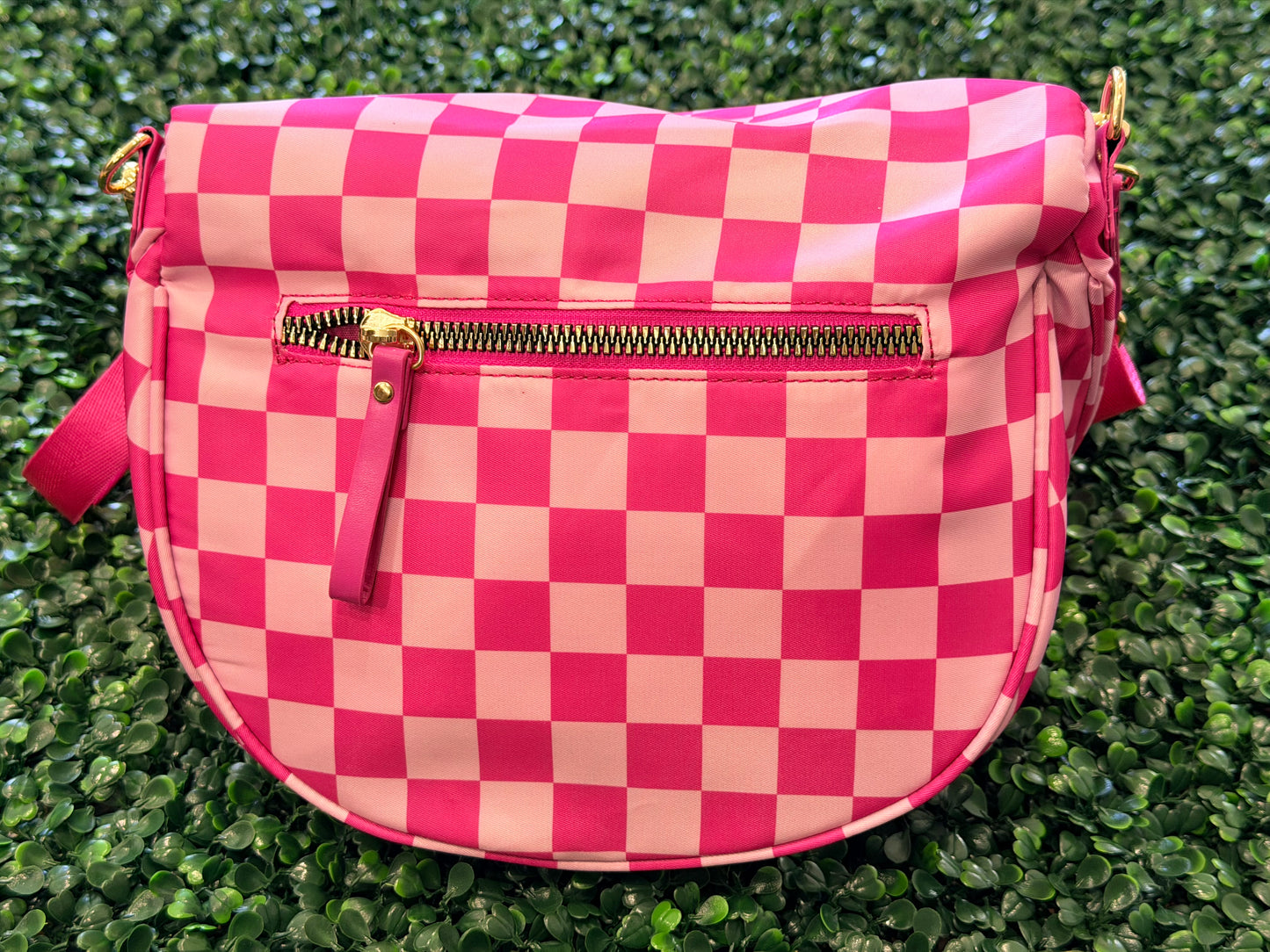 Nylon Checkered Bum Bag