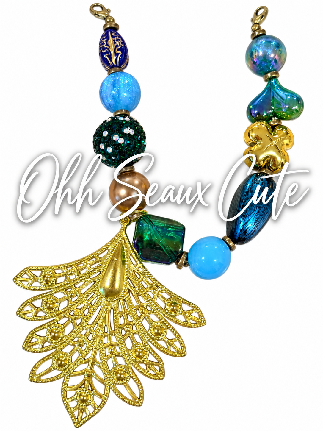9” Peacock 6 Hat Chain