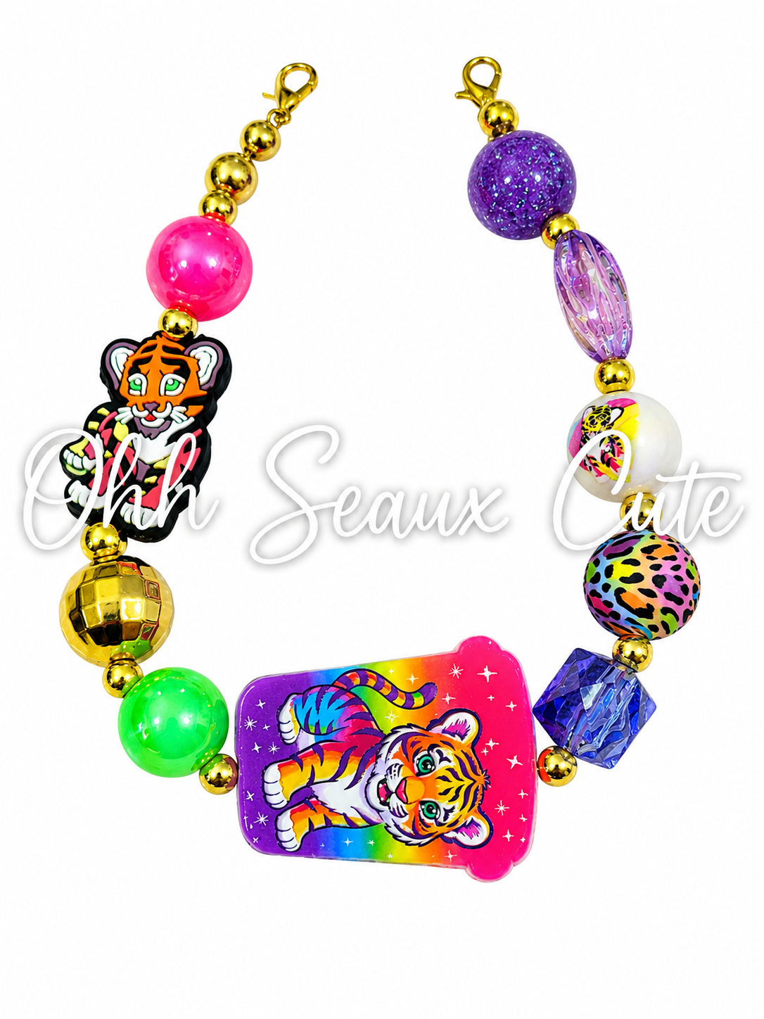9” Lisa Frank Tiger Hat Chain