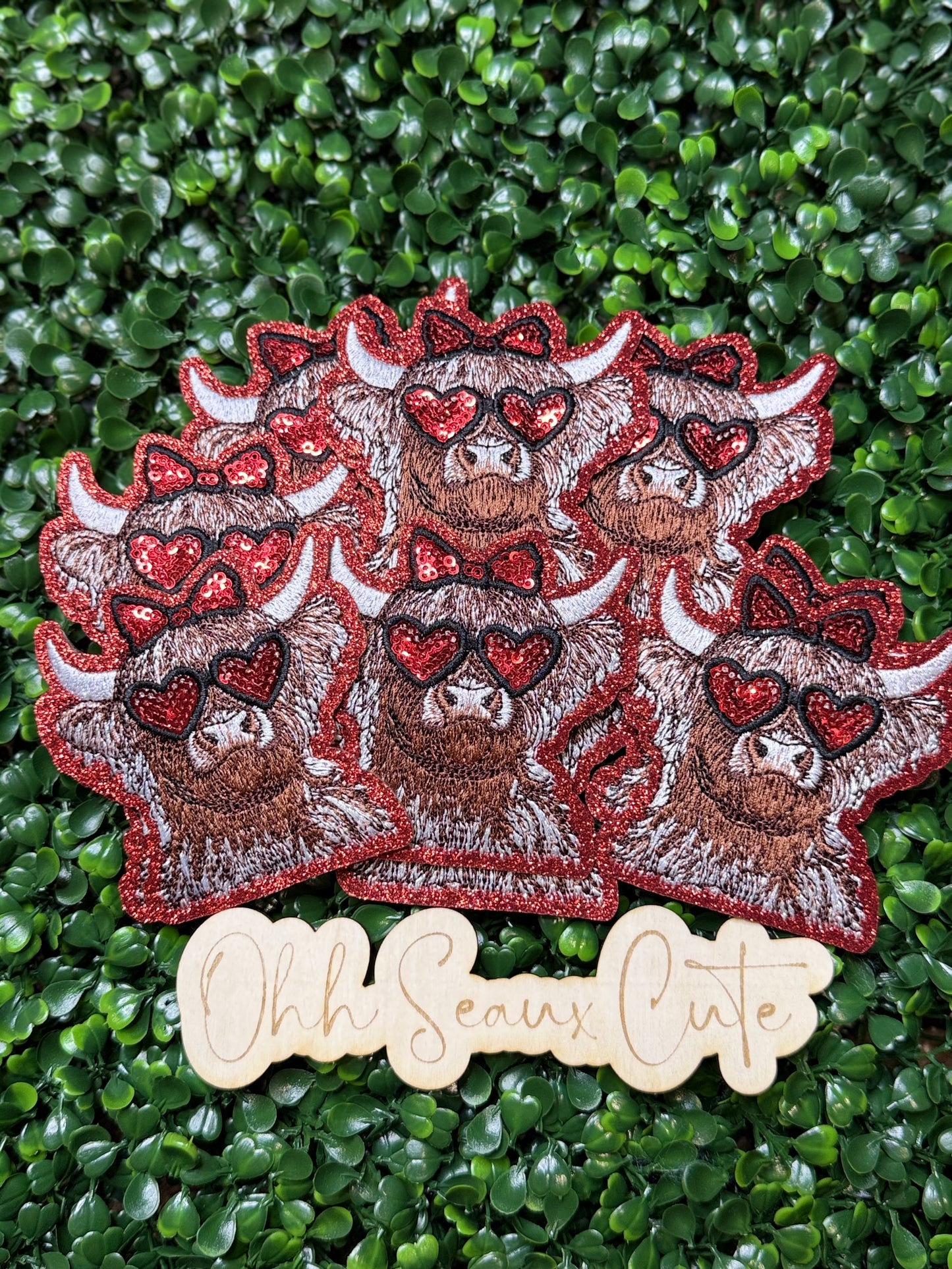 3” Valentine Highland Cow