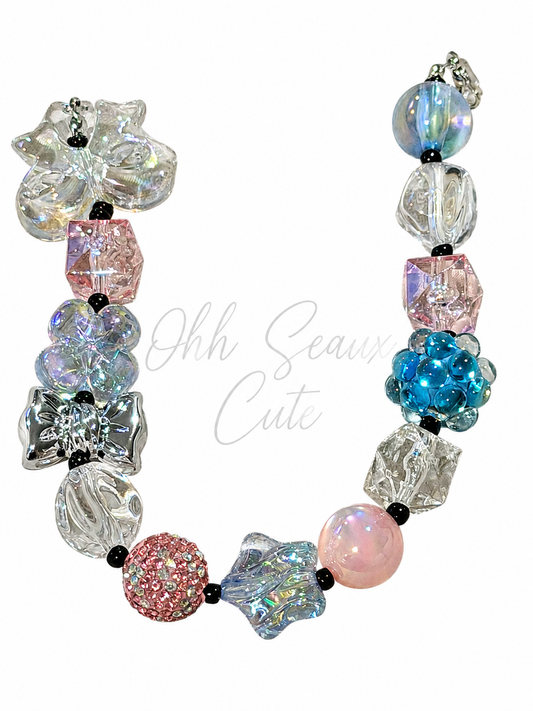 9” Pink/Blue 1 Hat Chain