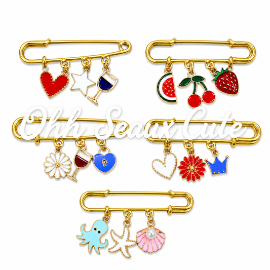 Summer Charm Hat Pins (Set of 5)