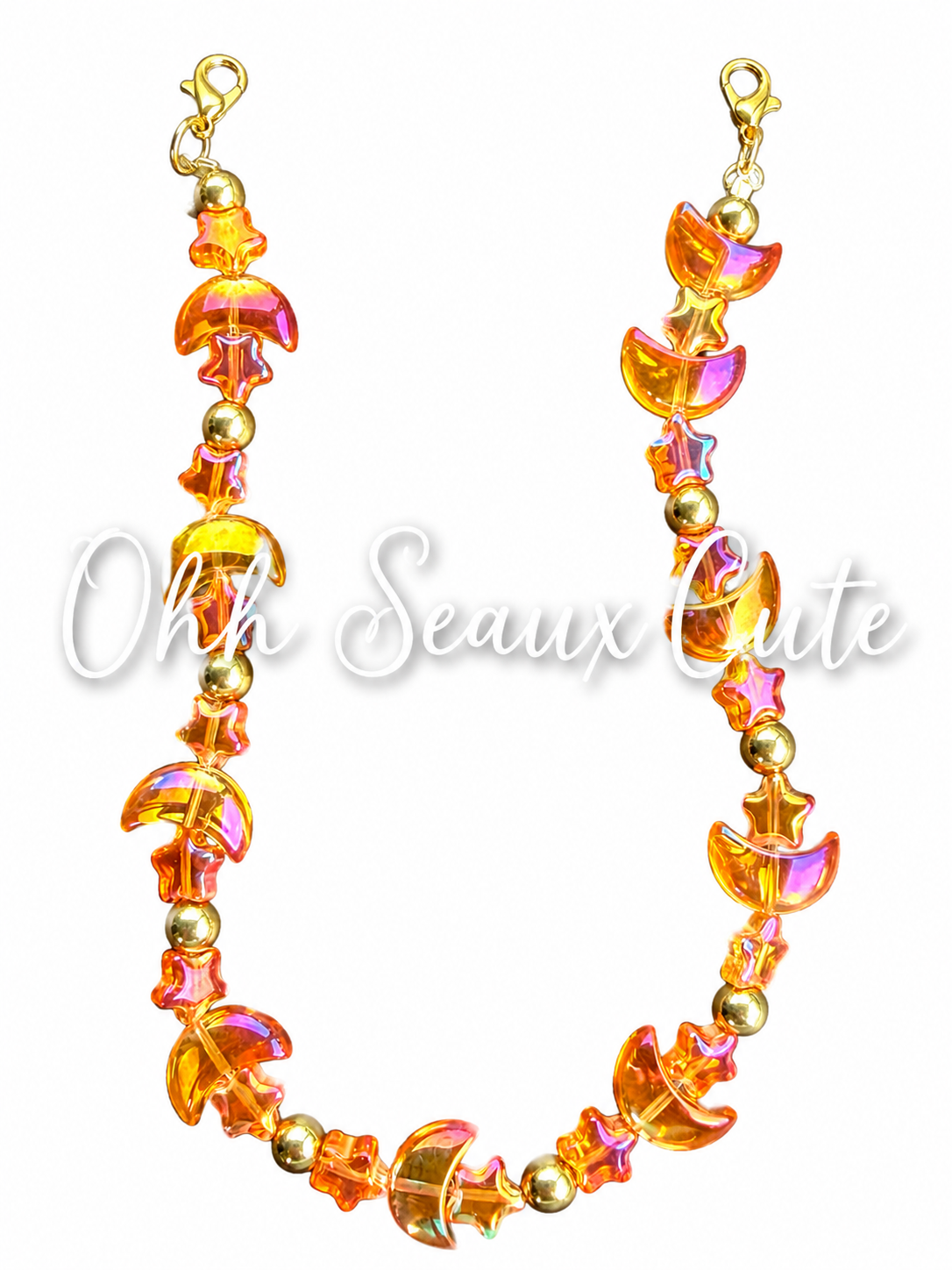 9”  Amber Star Hat Chain