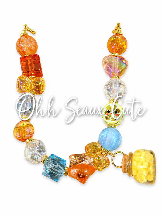 9” Tropical Punch Hat Chain-Detachable Charm