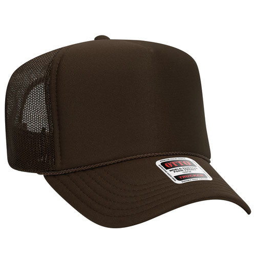 Otto High Crown Foam Trucker -Brown