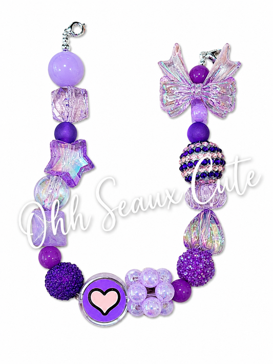 9” Love of Purple Hat Chain
