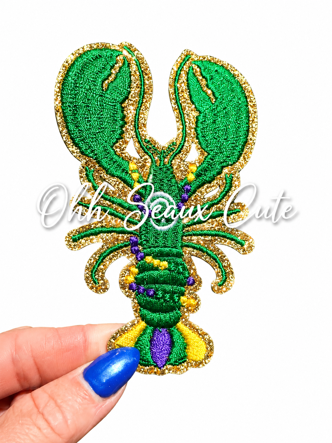 3.25” Glitter Crawfish Green