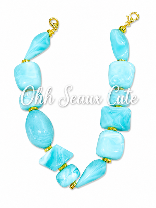 9” Turquoise 1 Hat Chain