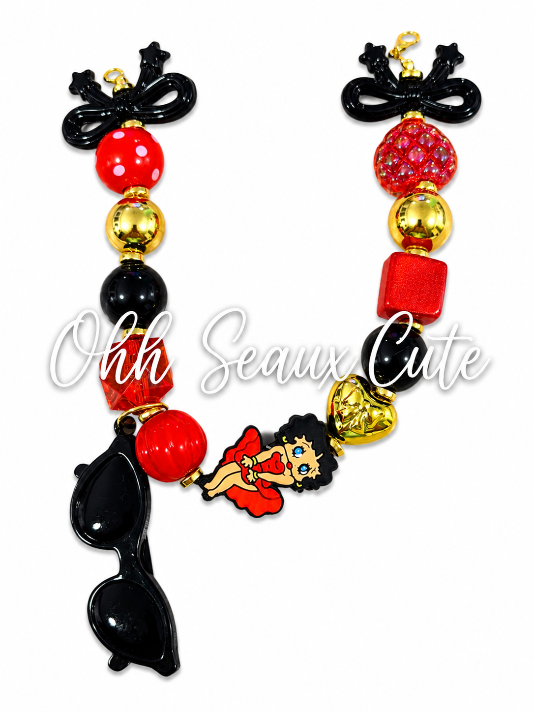 9” Betty Boop 3 Hat Chain