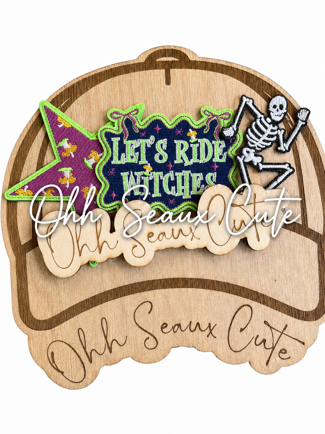 4”  Glow Let’s Ride Witches-Blue