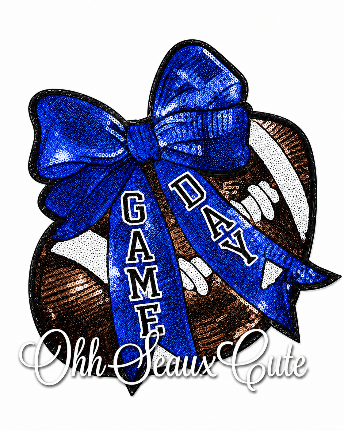 PREORDER 12” Sequin GAME DAY Football