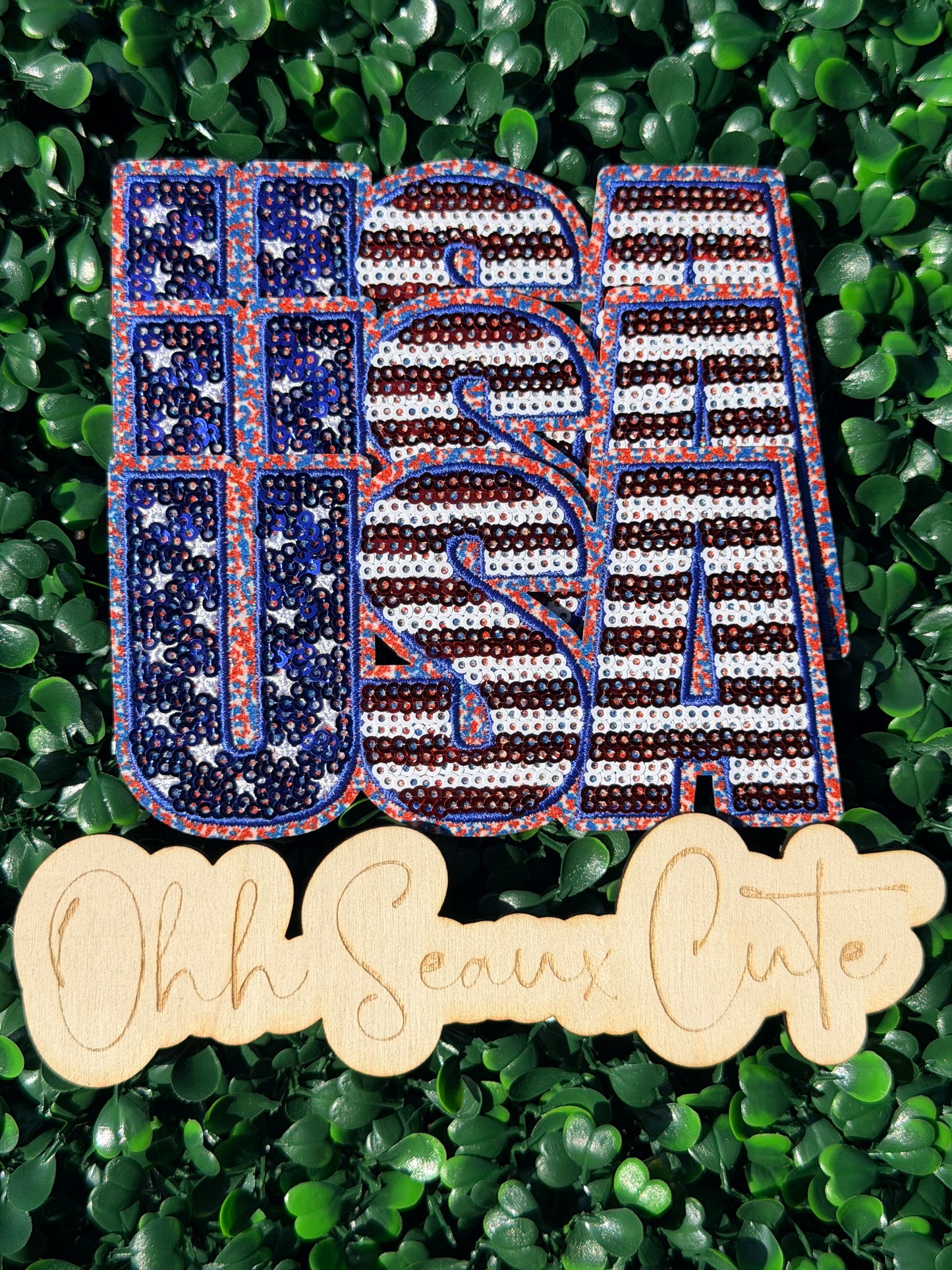 5” Sequin Flag USA