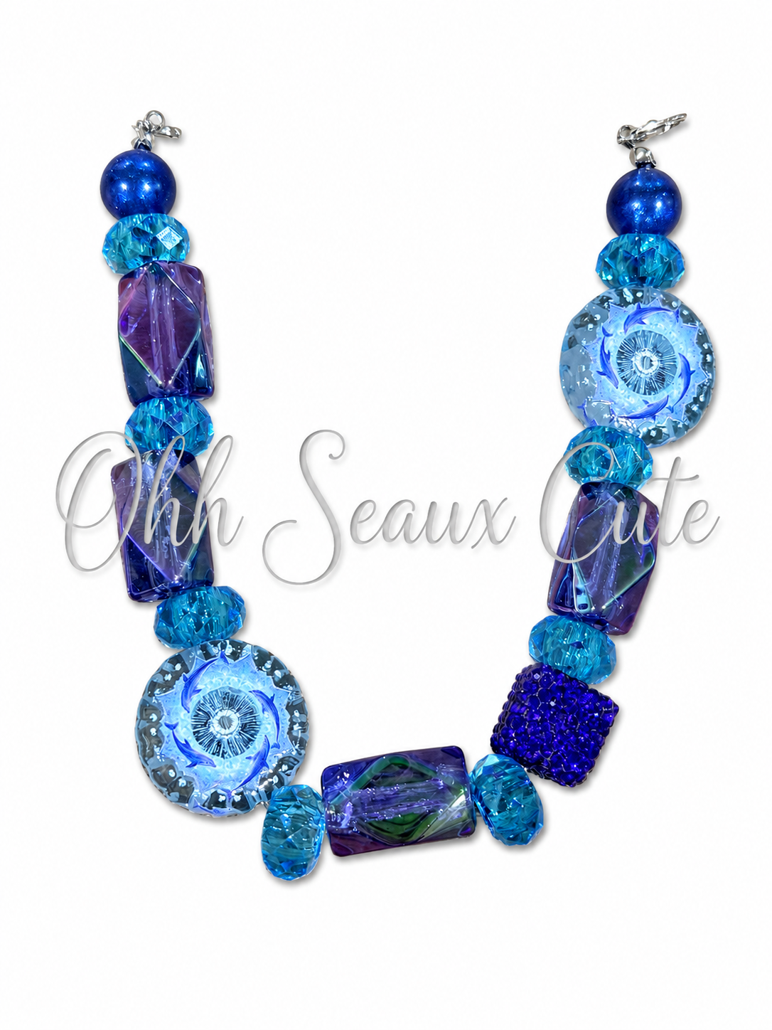 9” Ocean Blue 1 Hat Chain