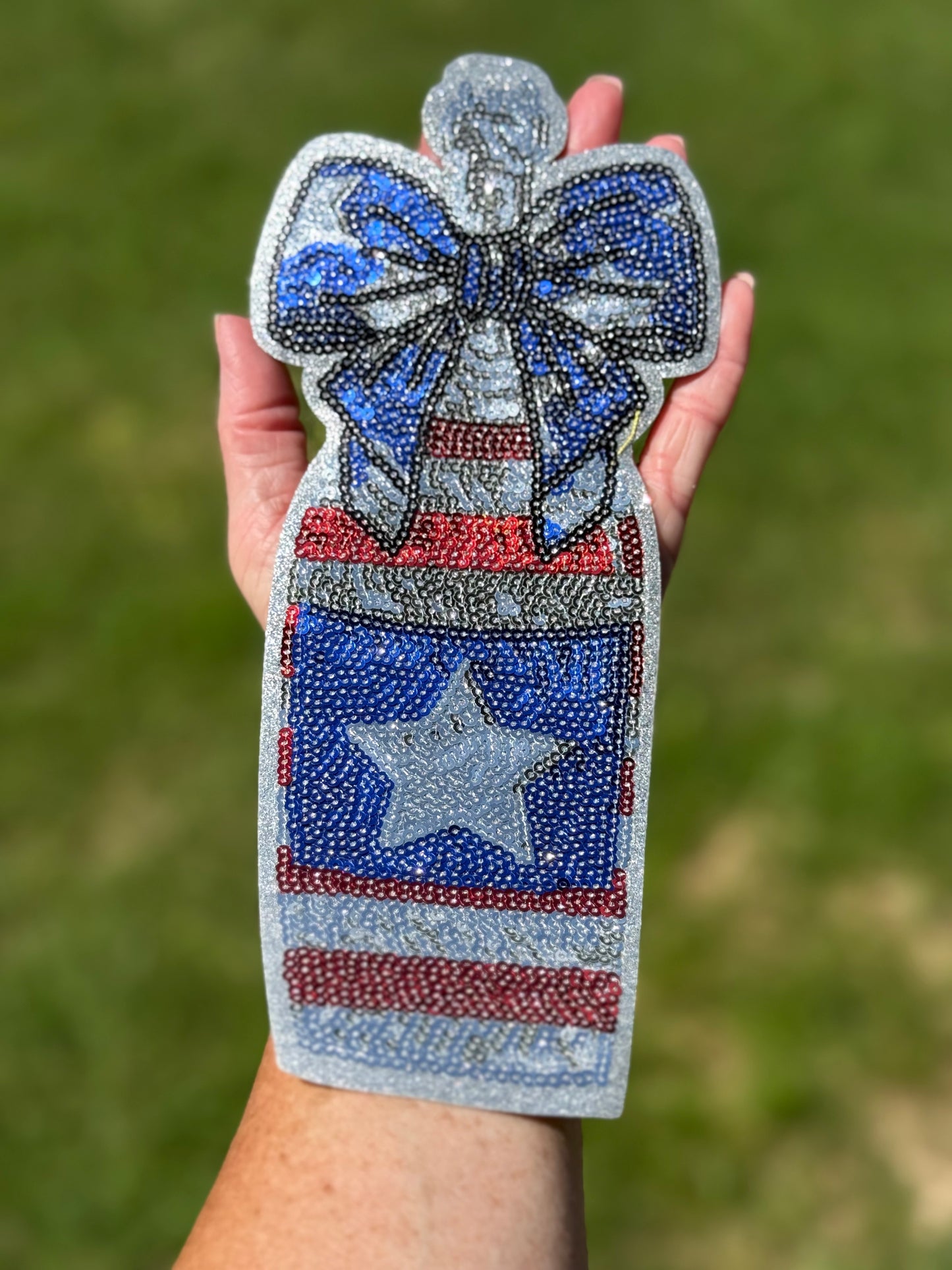 10” Sequin Flag Bottle Set