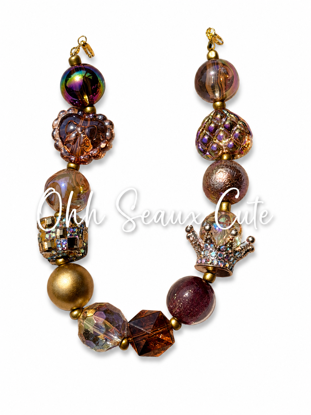 9” Crystal Chocolate 4 Hat Chain