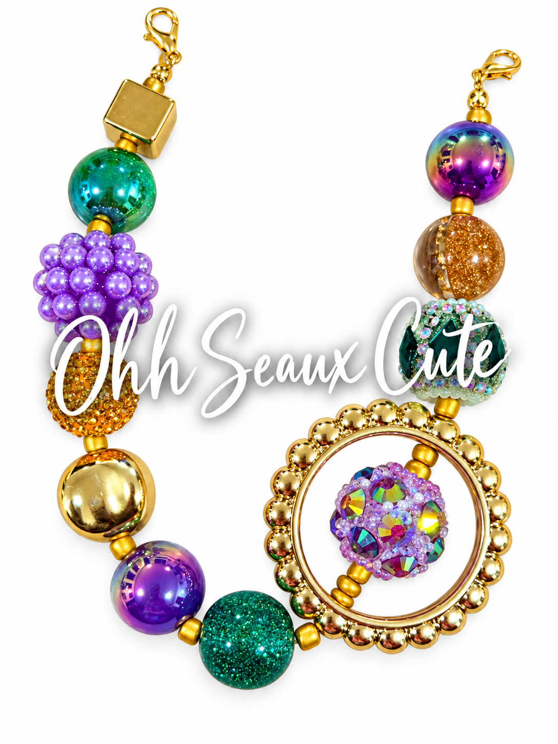 9” Mardi Gras 10 Hat Chain