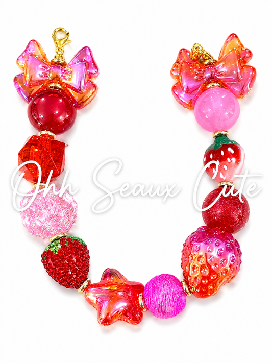 9” Strawberry 2 Hat Chain
