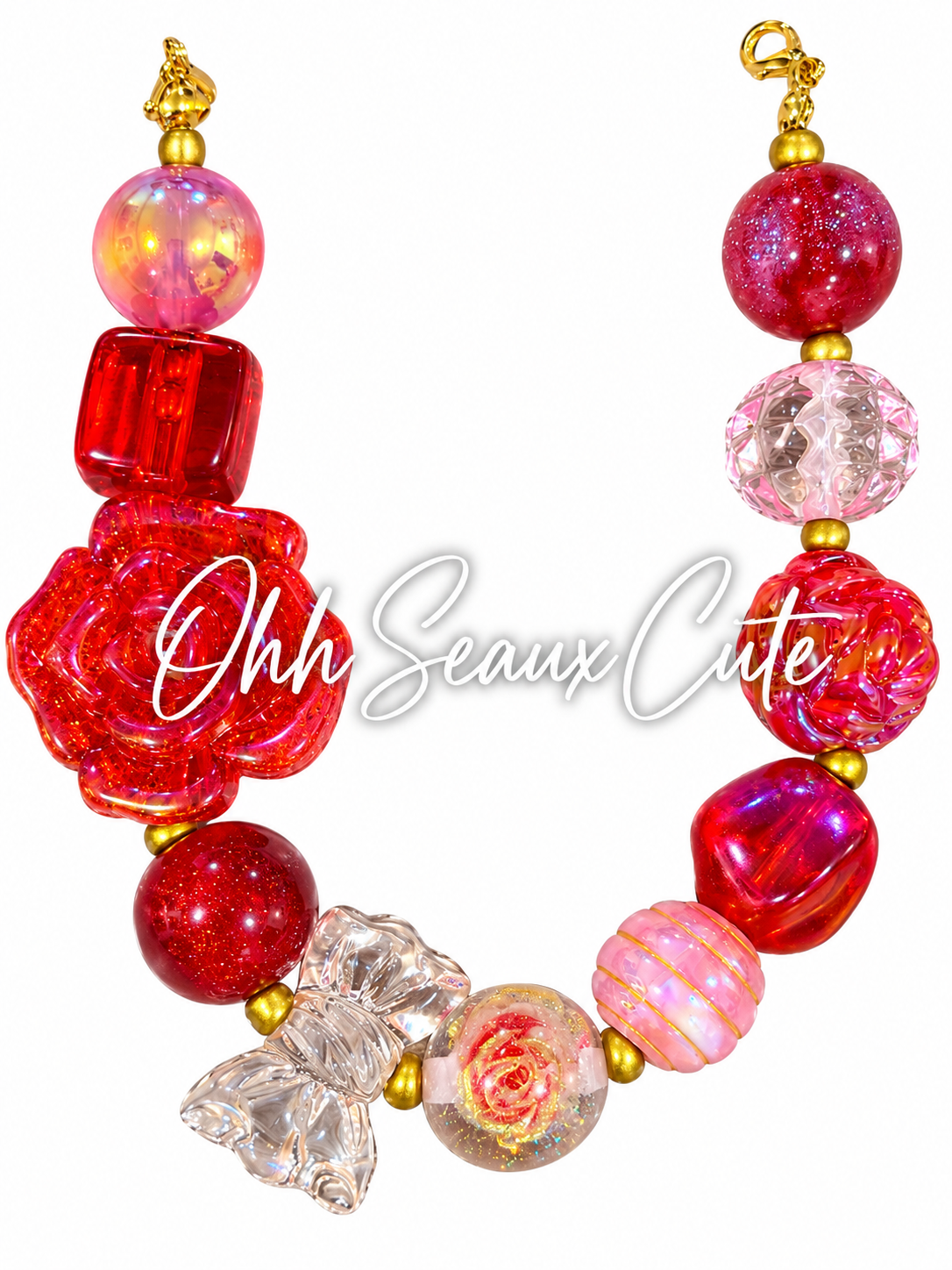 9” Red 7 Hat Chain