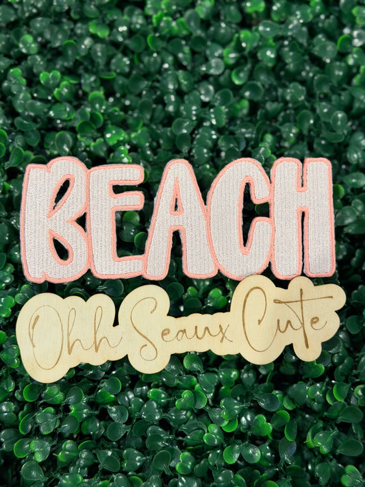 6” Peach Embroidery BEACH- OSC ORIGINAL