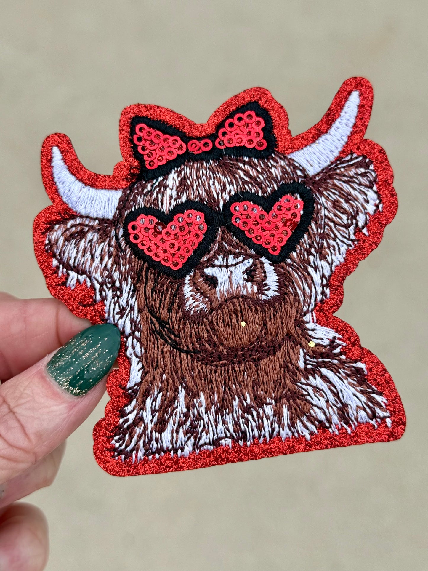 3” Valentine Highland Cow