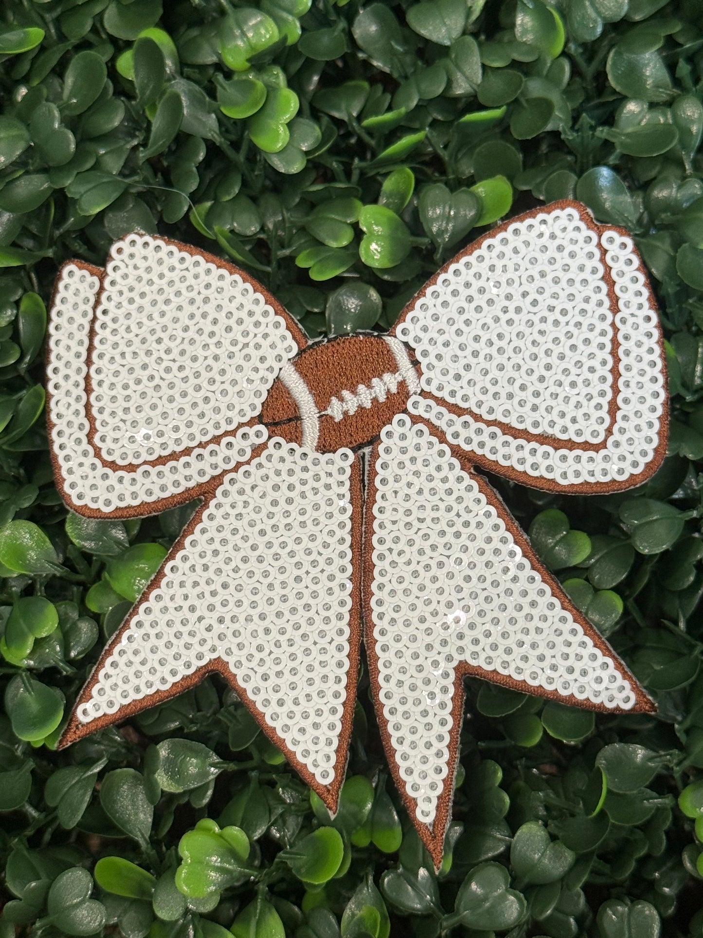 3.5” Sequin Football Bow