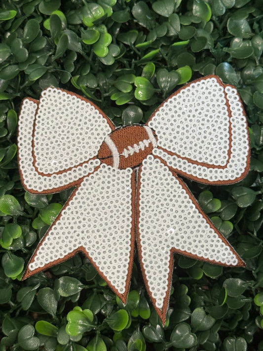 3.5” Sequin Football Bow