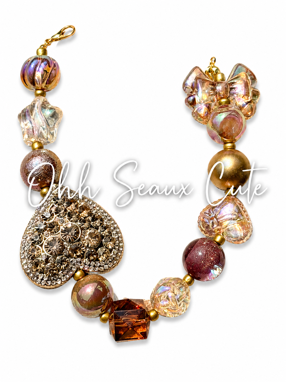 9” Crystal Chocolate 6 Hat Chain