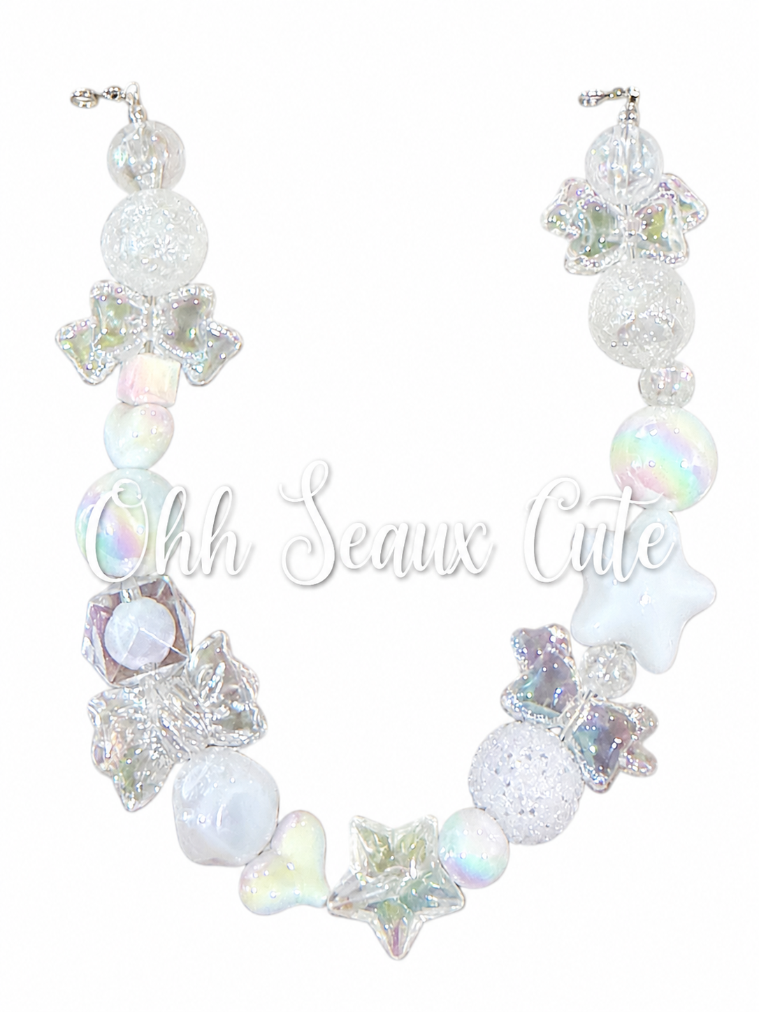 9” Crystal Bow Hat Chain