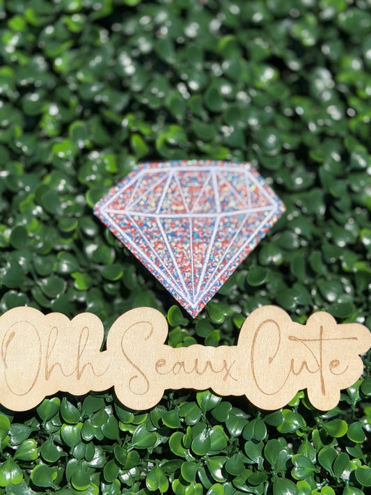 2.5” Glitter USA Diamond