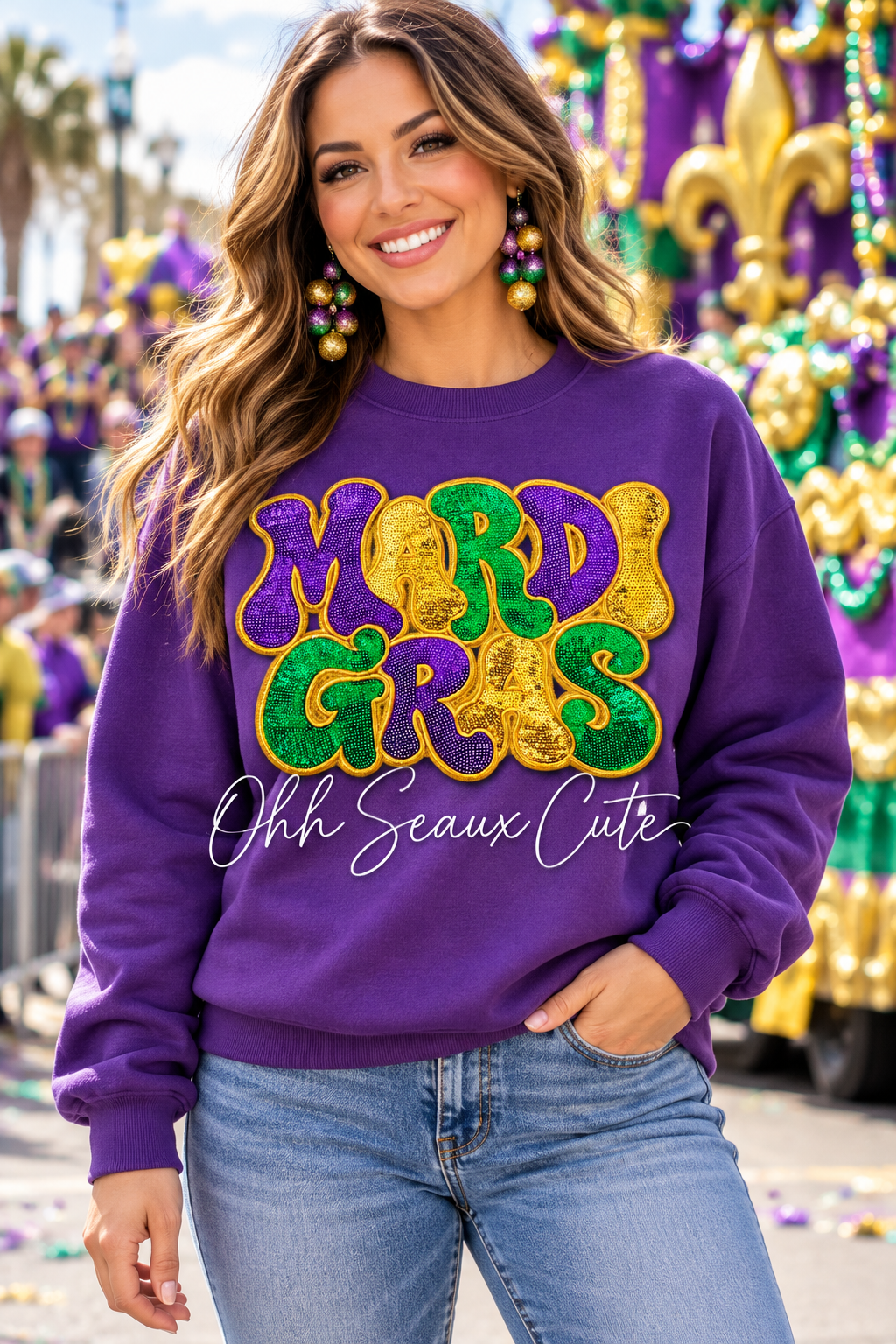 PREORDER 12” Sequin Mardi Gras  ETA 11/22 SEE DESCRIPTION