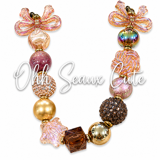 9” Crystal Chocolate 13 Hat Chain