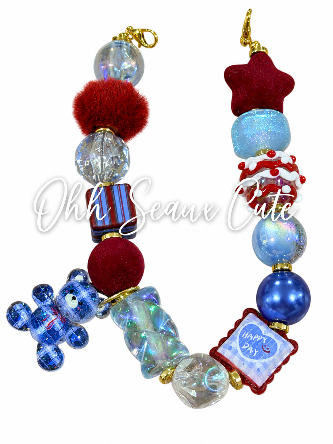 Red/Blue 1 Hat Chain