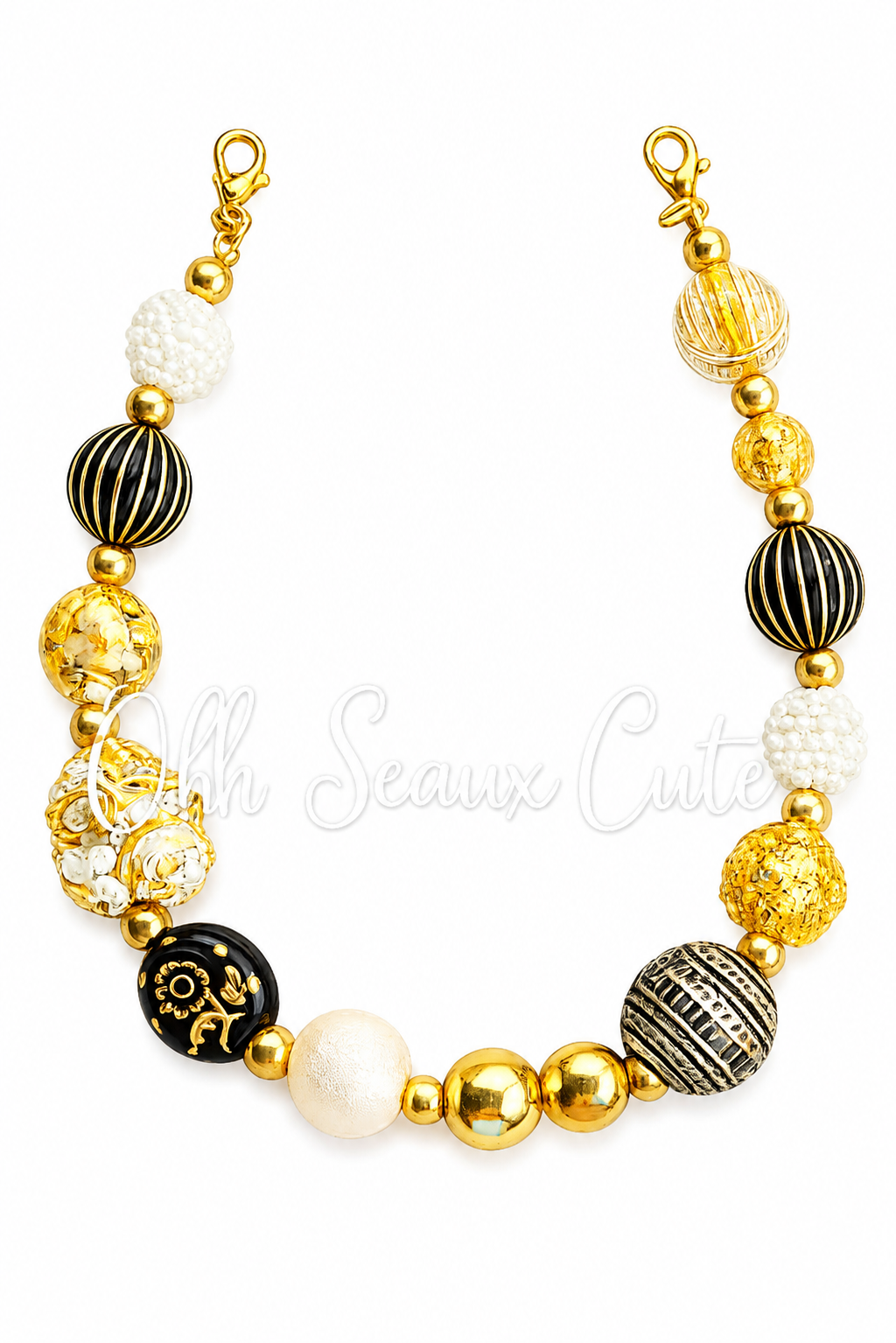 9”  Gold Rose Hat Chain