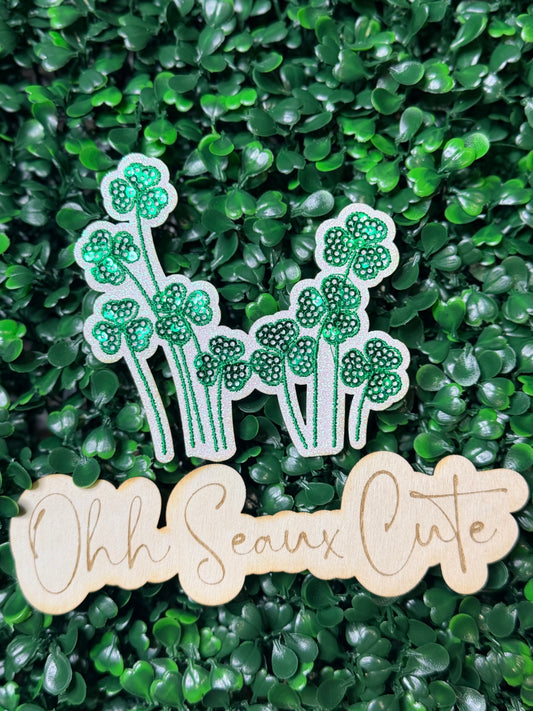 4” Sequin Clover Cluster