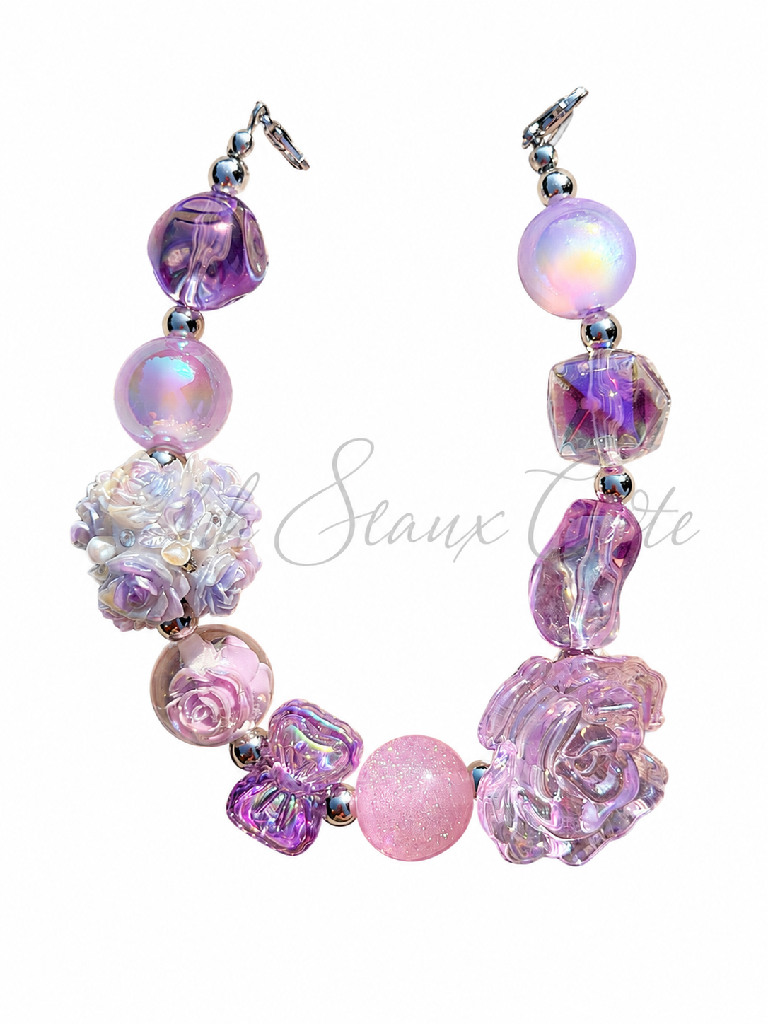 9” Purple/Pink 4 Hat Chain