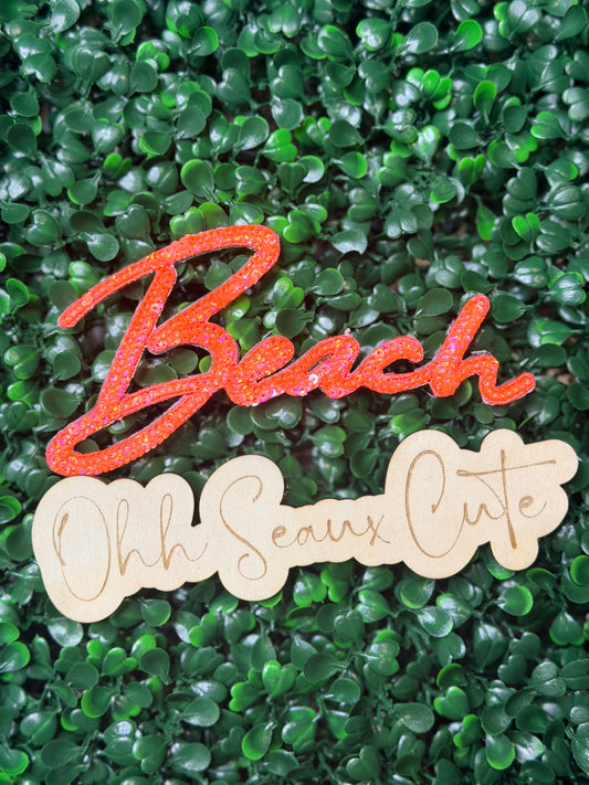 6” Sequin OG BEACH- OSC ORIGINAL Coral Orange
