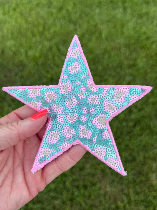5” Pink/Teal Leopard Star (OSC Original)